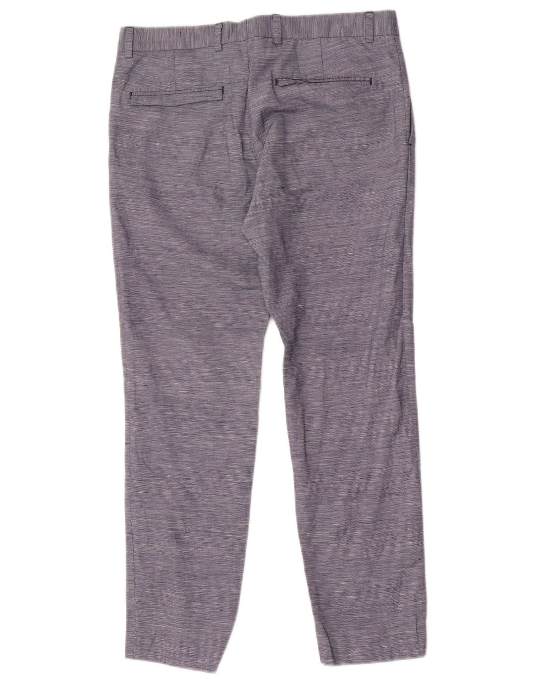 Męskie spodnie garniturowe Zara EU 40 Medium W31 L28 Niebieski prążkowany poliester