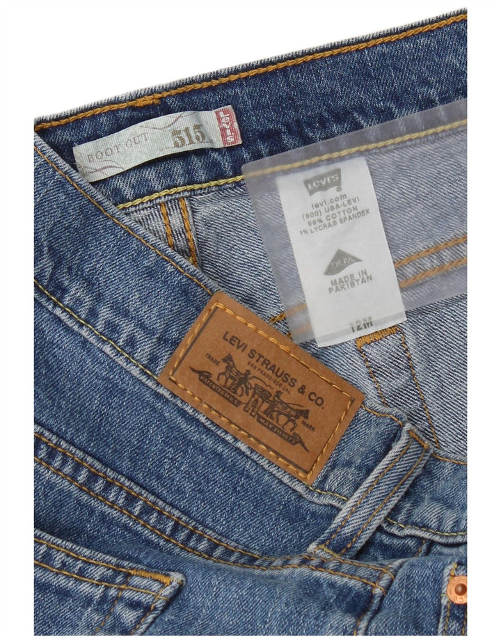 Damskie dżinsy Levi's 515 Bootcut US 12, duże, W34 L32, niebieska bawełna