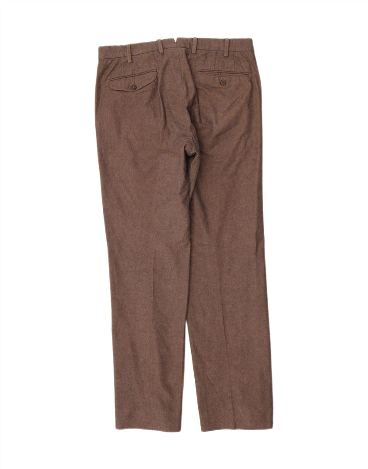Męskie spodnie garniturowe Massimo Dutti EU 40 Medium W31 L31 Brązowe w jodełkę