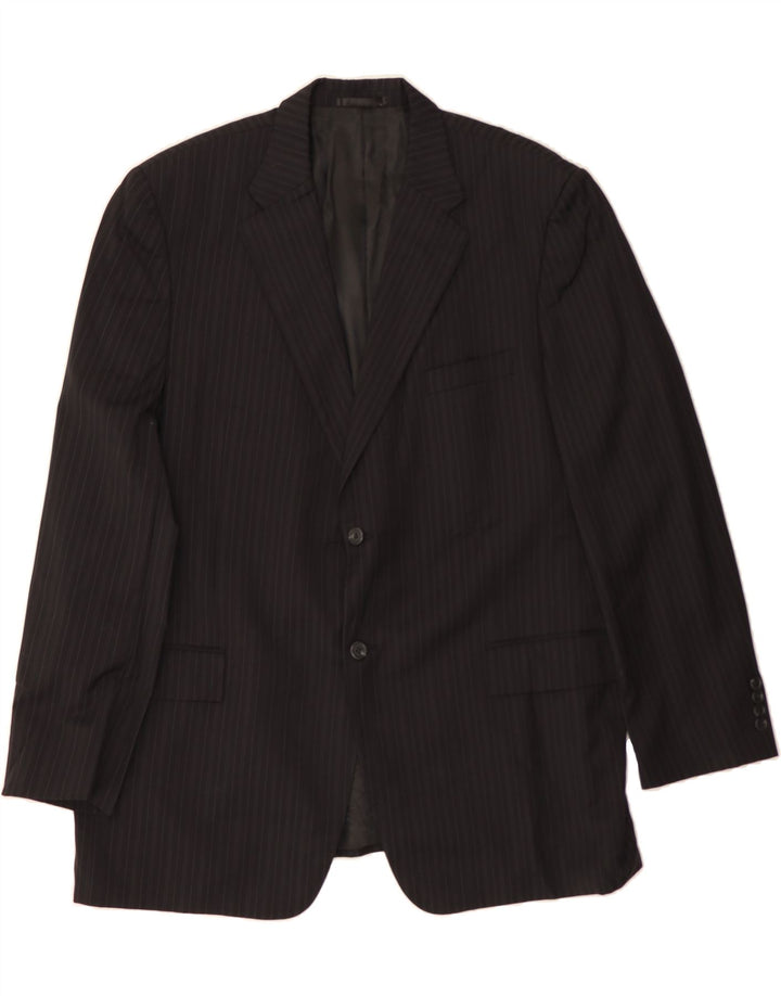 NAUTICA Mens 2 Button Blazer Jacket UK 40 Large Black Pinstripe New Wool Vintage Nautica and Second-Hand Nautica from Messina Hembry 