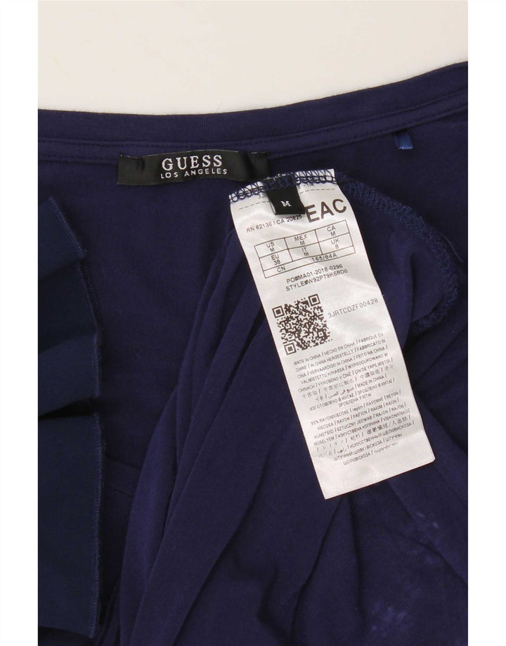Bluzka damska Guess Top UK 8 Mały granatowy Rayon z blokami kolorów