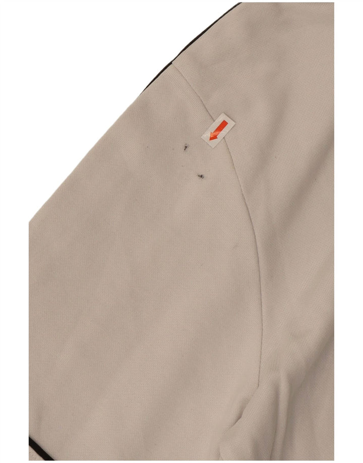 Męski sweter FILA z grafiką i zamkiem błyskawicznym, duży, biały, bawełniany z blokami kolorów