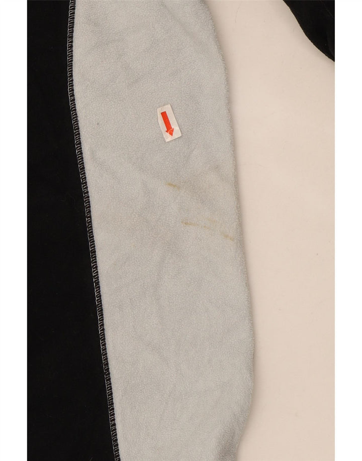 Męski sweter polarowy Eddie Bauer z zamkiem błyskawicznym, duży, czarny poliester z blokami kolorów