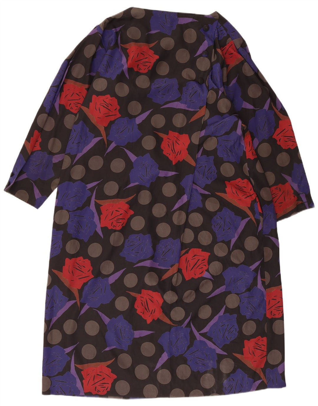 Damska sukienka namiotowa z długim rękawem w stylu vintage IT 44 Średnio wielobarwna w kwiaty