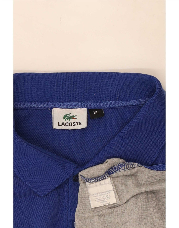 Męska koszulka polo Lacoste XL, poliester w kolorowe paski