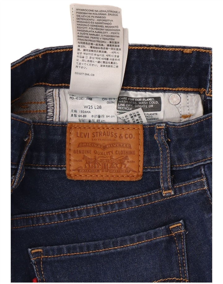 Damskie jeansy LEVI'S 711 Skinny W25 L28 Niebieskie bawełniane