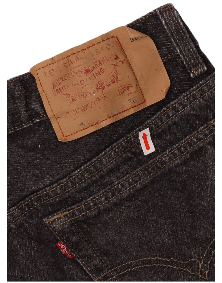 Męskie proste dżinsy LEVI'S W36 L36 Szara bawełna