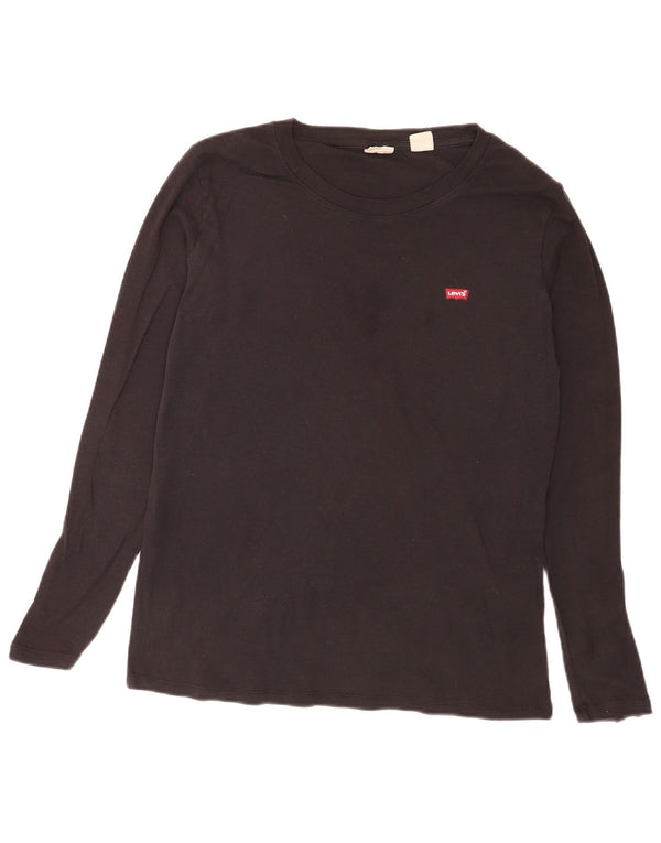 Damski top Levi's z długim rękawem, UK 18 XL, czarna bawełna