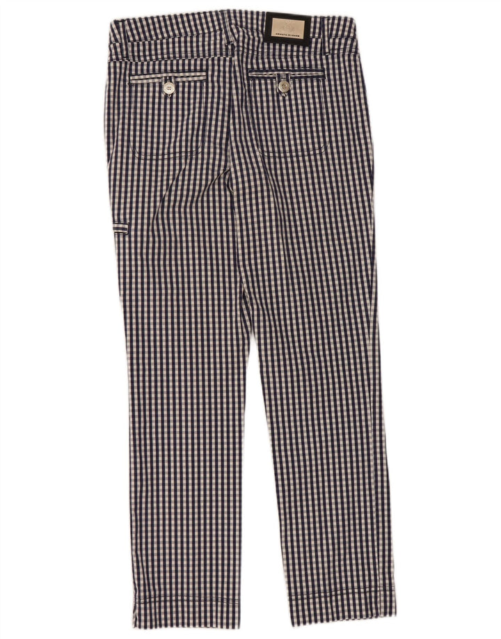 Spodnie Chino Armata Di Mare Damskie IT 42 Medium W30 L27 Granatowe W kratkę
