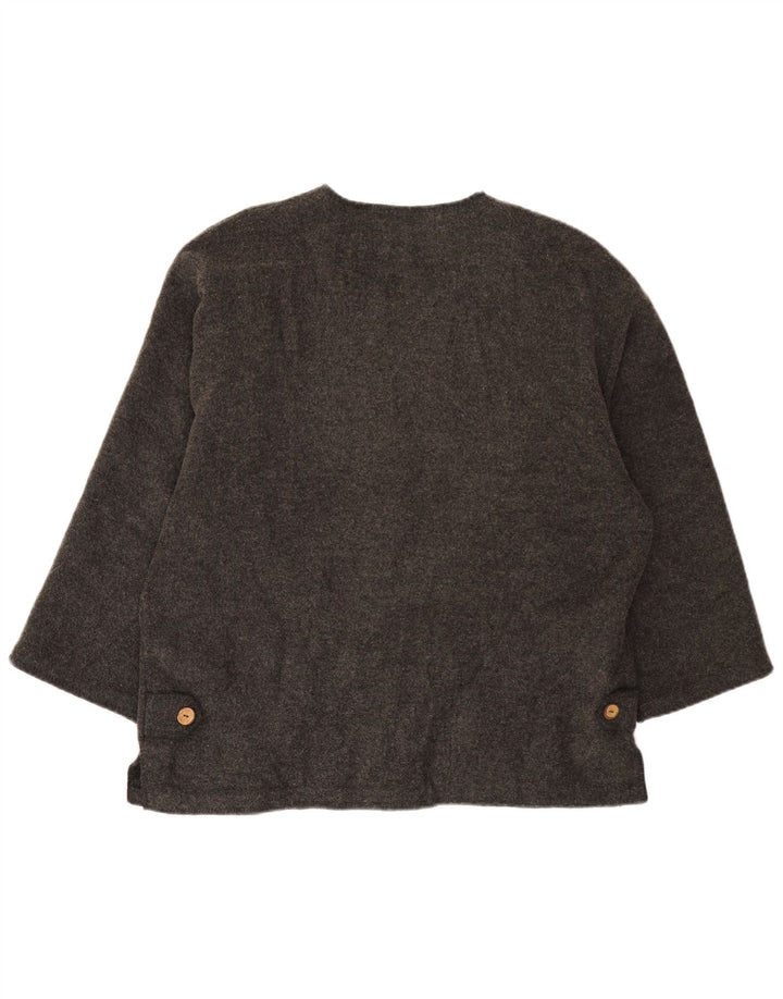 Damska marynarka Street One Oversize zapinana na 4 guziki EU 36 Mała szara wełna