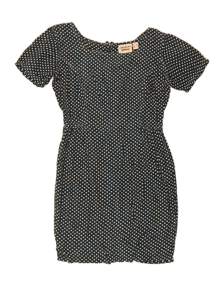 EXPRESS Womens Bodycon Dress UK 12 Medium Black Polka Dot Vintage Express and Second-Hand Express from Messina Hembry 