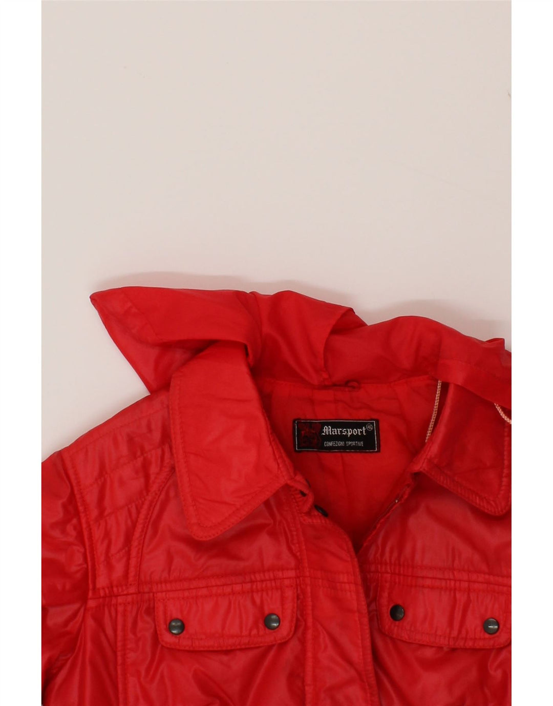 VINTAGE Womens Hooded Utility Jacket IT 46 Large Red Vintage Vintage and Second-Hand Vintage from Messina Hembry 