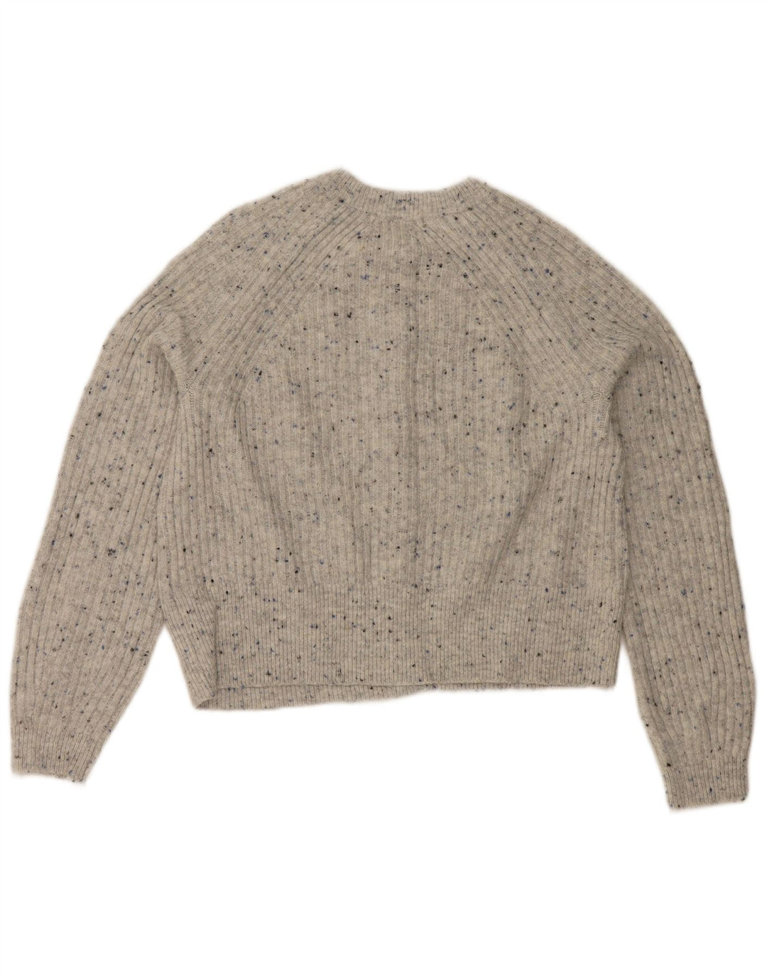Marks & Spencer Damski sweter rozpinany UK 14, średni szary, nakrapiany