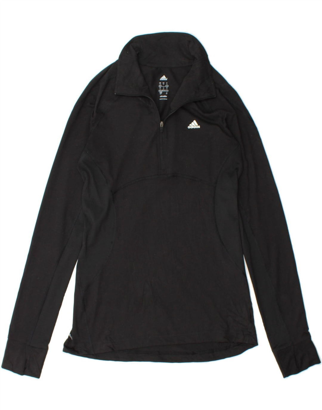 ADIDAS Womens Climalite Pullover Tracksuit Top UK 8/10 Small Black Vintage Adidas and Second-Hand Adidas from Messina Hembry 