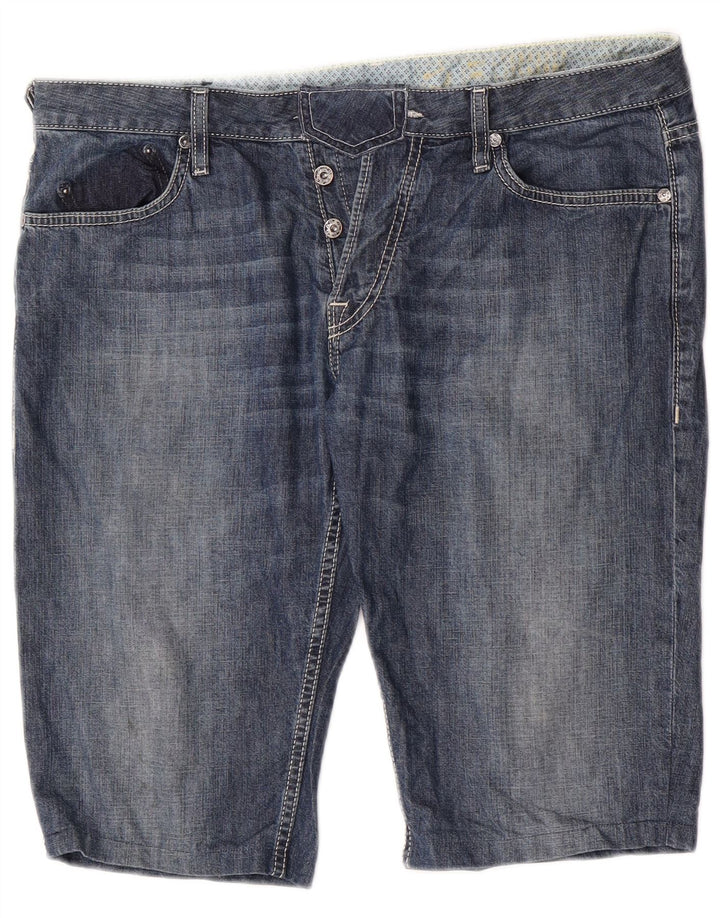 Męskie spodenki jeansowe Gas W34, duże, niebieskie