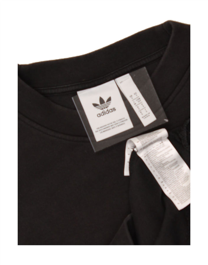 ADIDAS Mens Sweatshirt Jumper Small Black Cotton Vintage Adidas and Second-Hand Adidas from Messina Hembry 