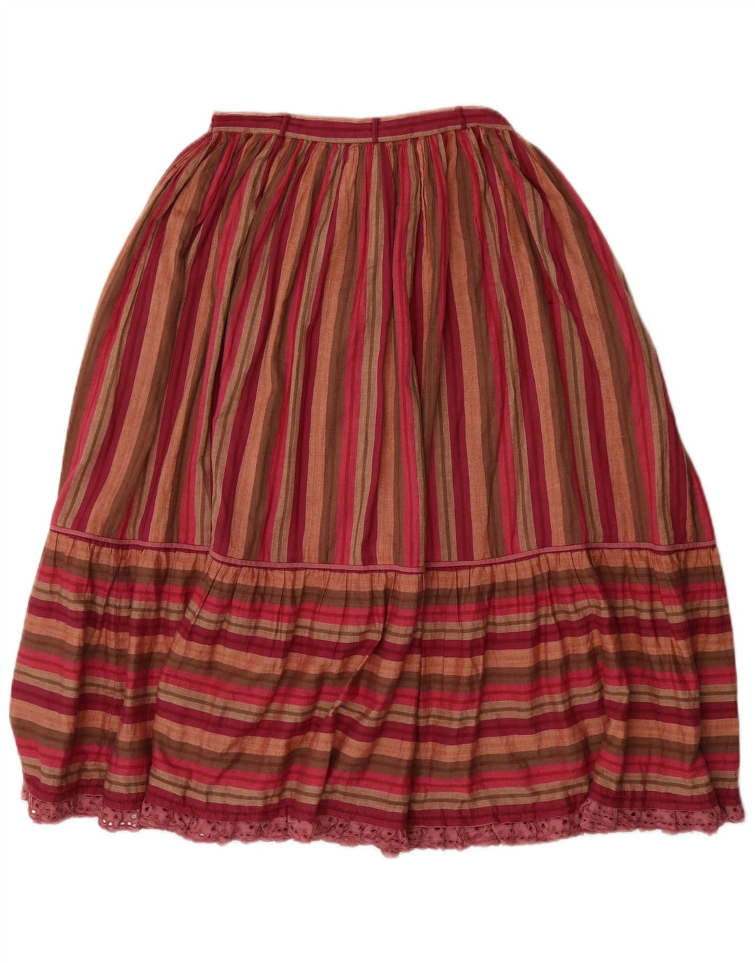 VINTAGE Damska plisowana spódnica z wysokim stanem, duża W26, wielokolorowe paski