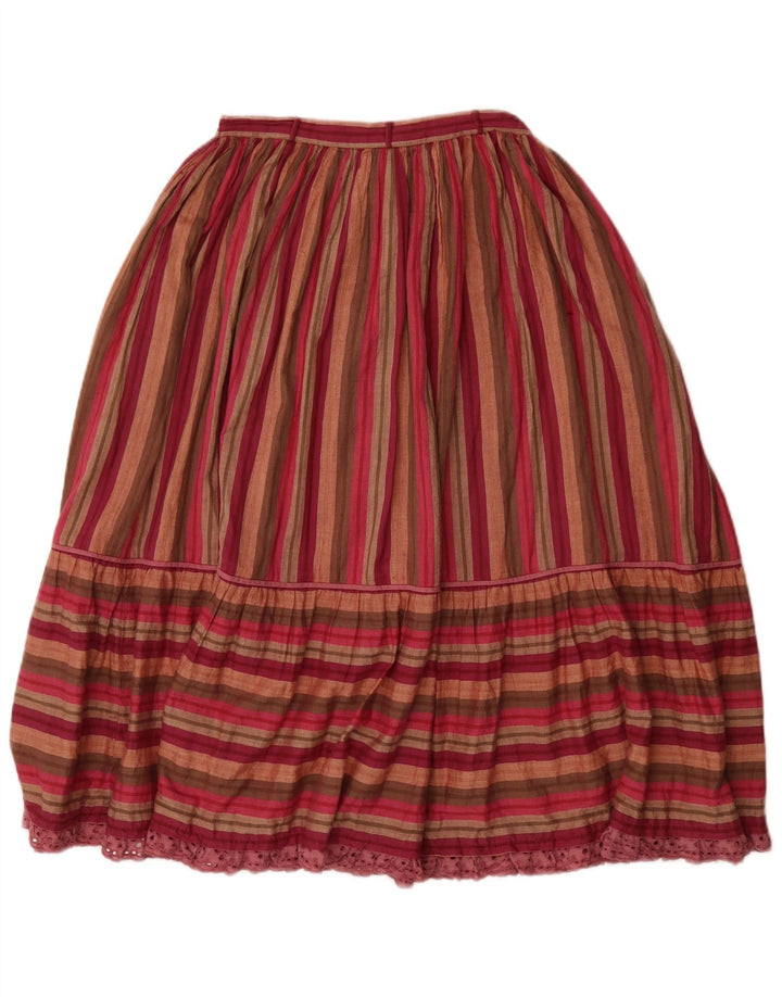 VINTAGE Damska plisowana spódnica z wysokim stanem, duża W26, wielokolorowe paski