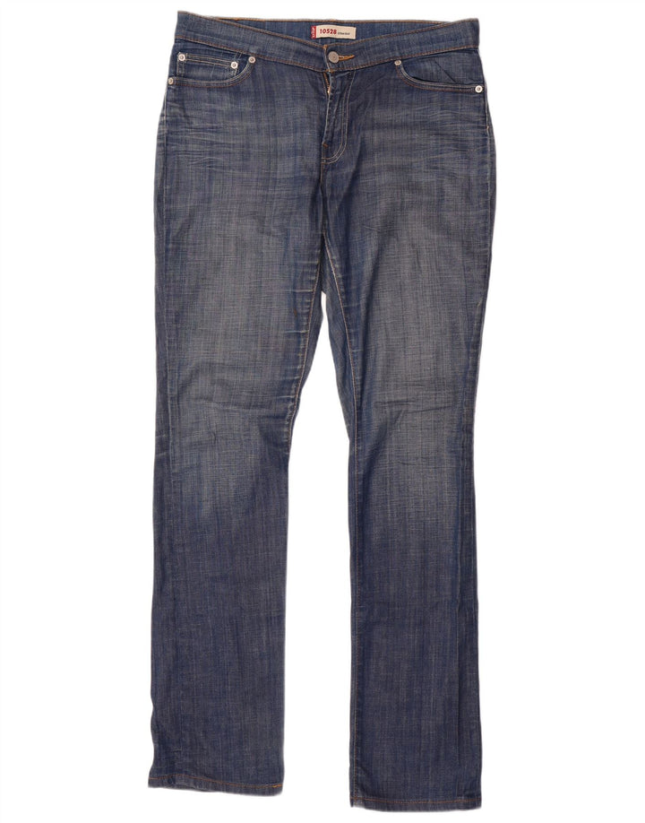 Damskie jeansy Levi's 528 Straight W32 L34 Niebieskie bawełniane