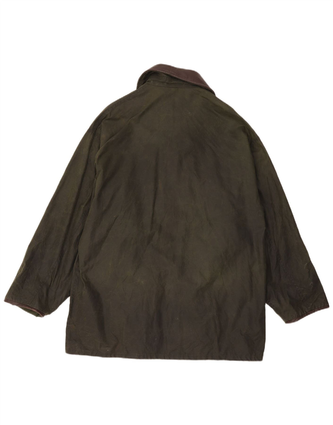 Vintage męska kurtka z woskowanej bawełny UK 38, bawełna w kolorze średniej zieleni