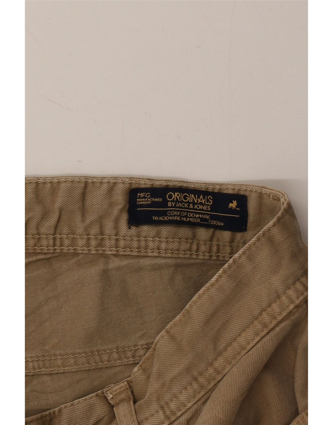 JACK & JONES Mens Slim Casual Trousers W32 L34 Brown Vintage Jack & Jones and Second-Hand Jack & Jones from Messina Hembry 