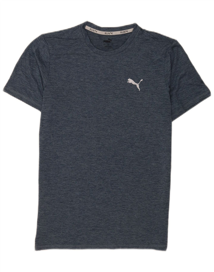 T-shirt męski Puma, mały, granatowy, nakrapiany
