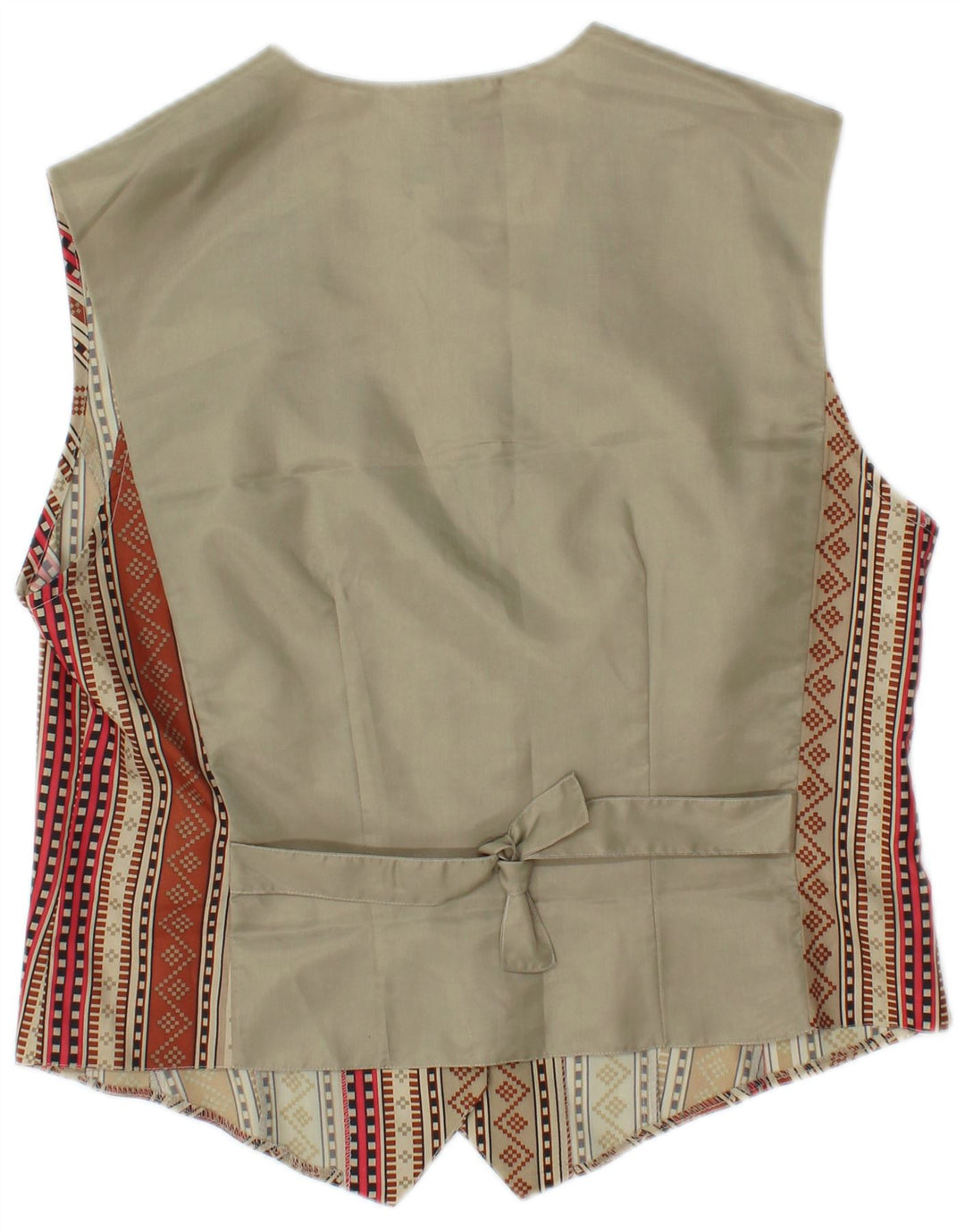 Kamizelka damska Vintage UK 14 Średni wielobarwny geometryczny poliester