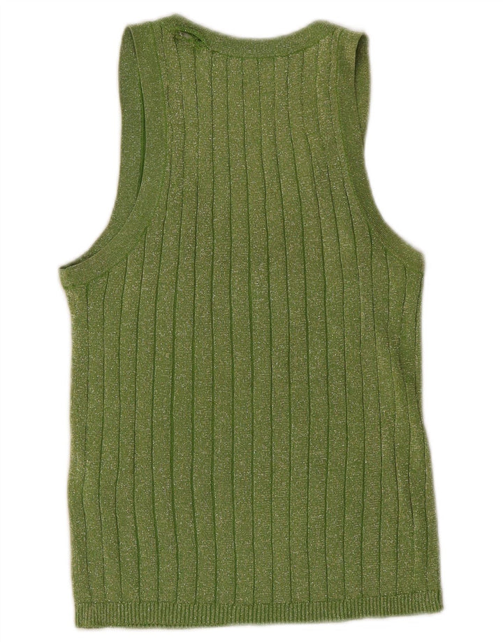Damska kamizelka Zara Top UK 10 Small Green Flecked Wiskoza