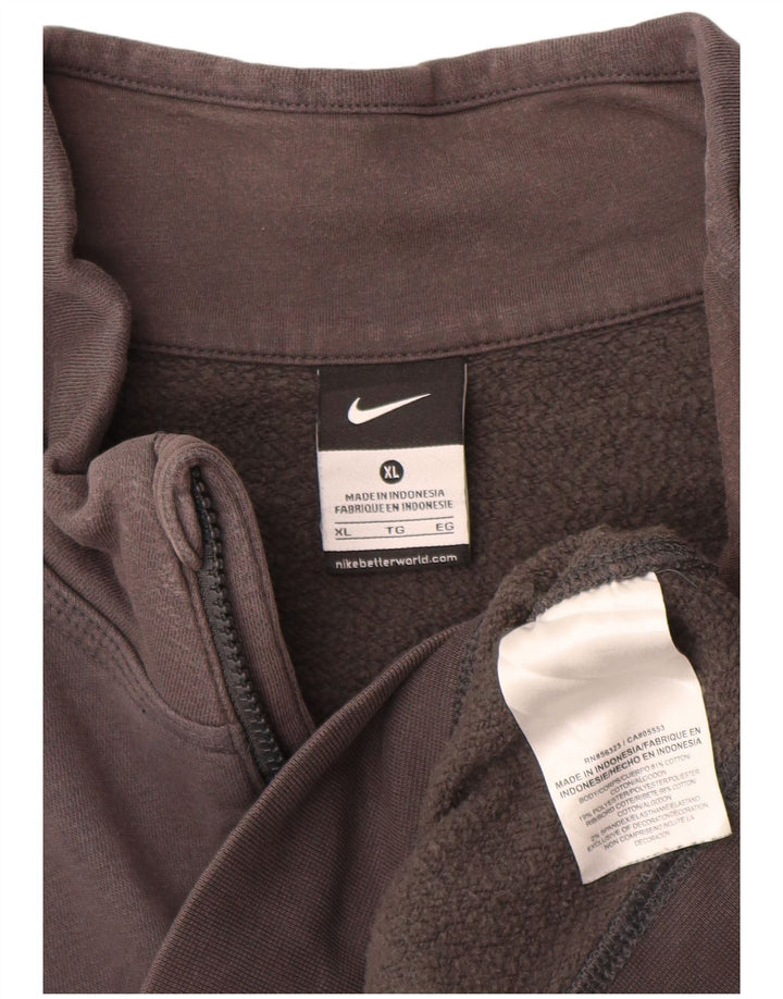 Męski sweter z zamkiem błyskawicznym Nike XL, szary, bawełniany