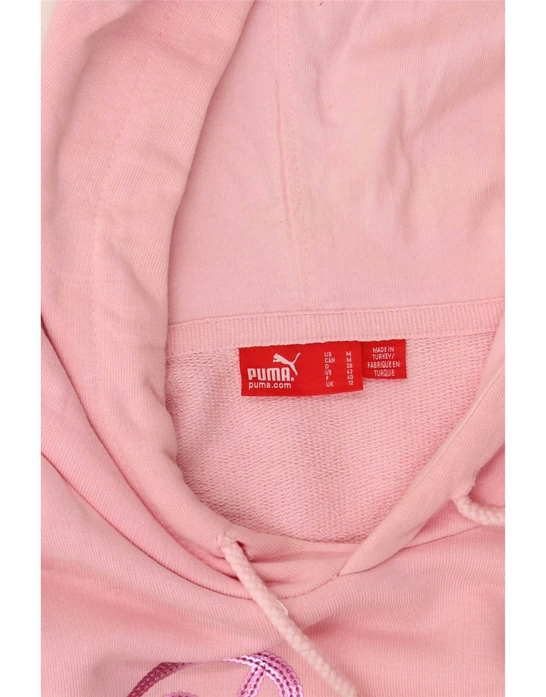 Damska bluza z kapturem Puma Graphic UK 12, średni róż