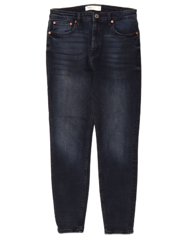 Damskie jeansy skinny ZARA EU 40 Medium W30 L27 Granatowa bawełna