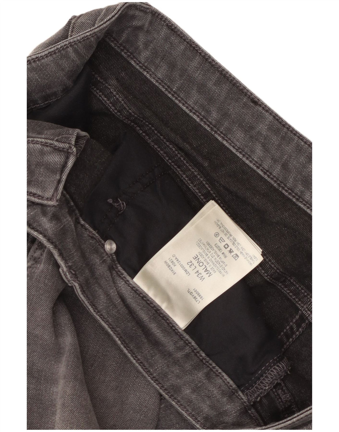 Męskie jeansy Lee Malone Slim W34 L32 Szara bawełna