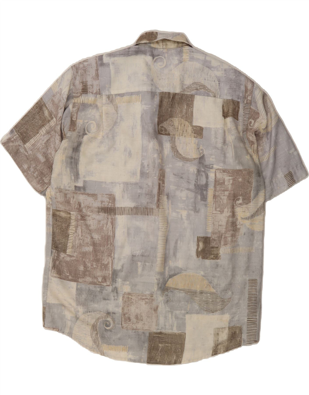 CANDA Mens Short Sleeve Shirt Size 42 16 1/2 Large Multicoloured Patchwork Vintage Canda and Second-Hand Canda from Messina Hembry 