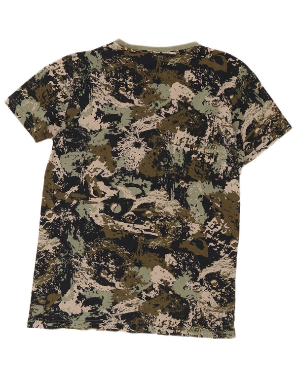 Chłopięcy T-shirt z grafiką Puma, 15-16 lat, 2XL, zielona bawełna w kamuflażu