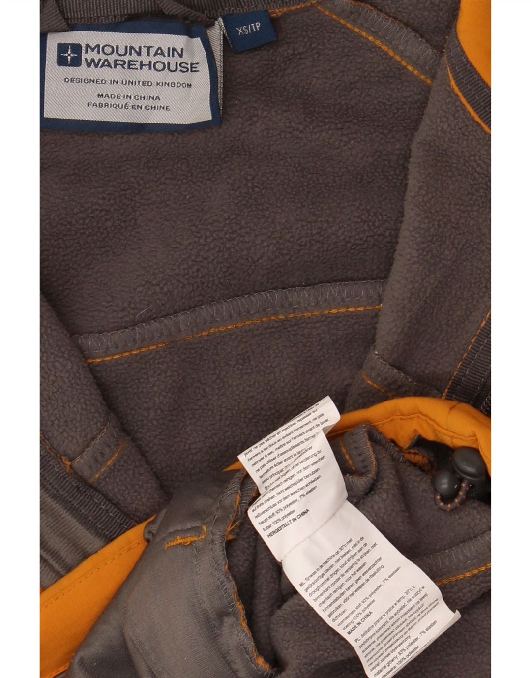 Męska kurtka wiatrówka z kapturem Mountain Warehouse UK 34 XS, żółty poliester