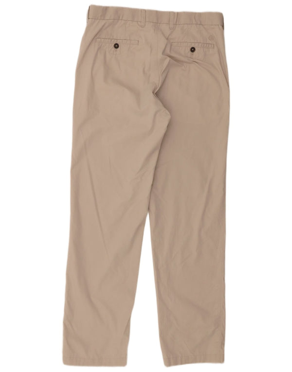 Marks & Spencer Męskie proste spodnie chino W34 L33 Beżowa bawełna