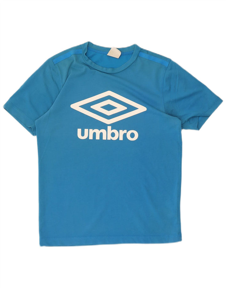 UMBRO Mens Graphic T-Shirt Top Small Blue Cotton