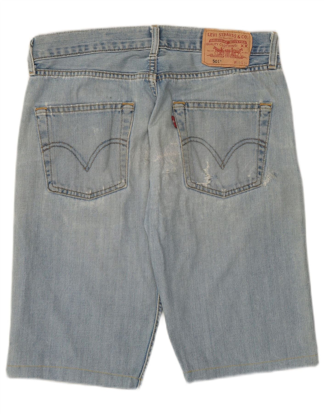 LEVI'S Mens 501 Denim Shorts W30 Medium  Blue Cotton