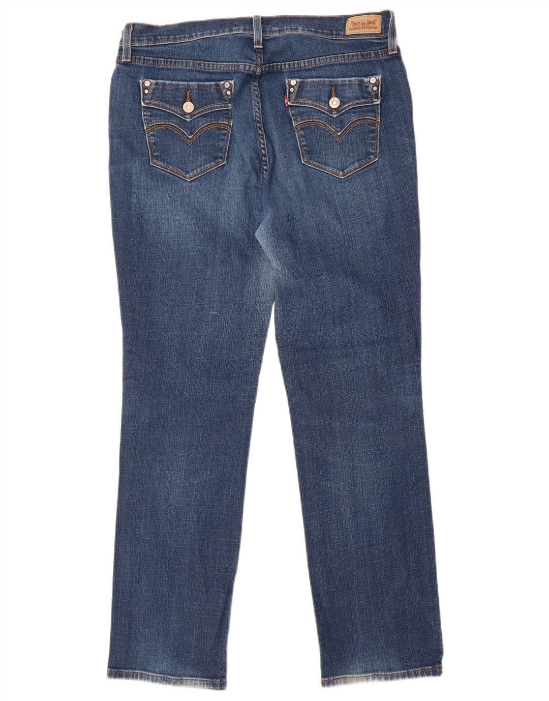 Damskie jeansy Levi's 505 Straight W32 L32 Niebieskie bawełniane