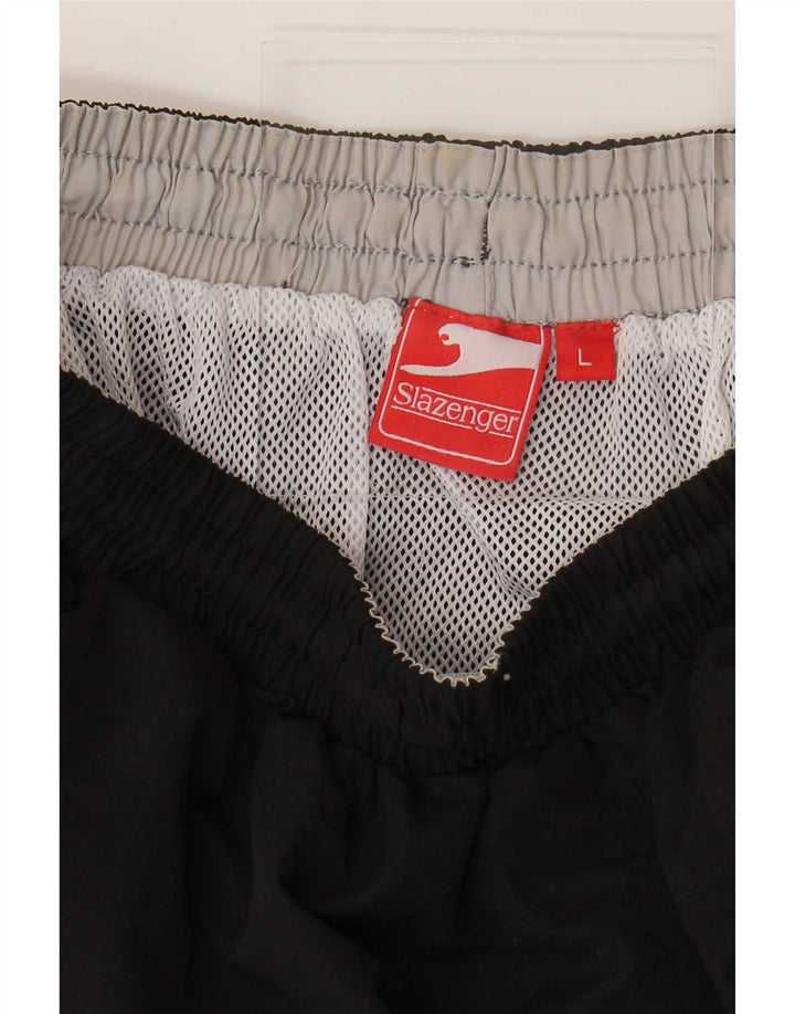 Męskie spodenki kąpielowe Slazenger, duże, czarne, z blokami kolorów