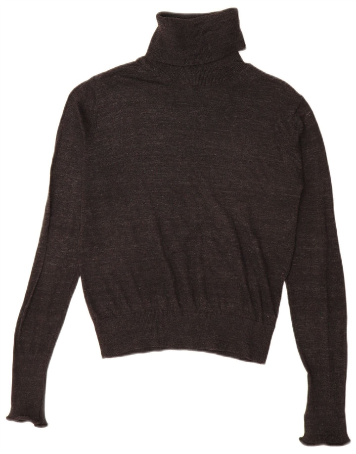 Sweter damski Zara z wywijanym dekoltem UK 10, mały, szary