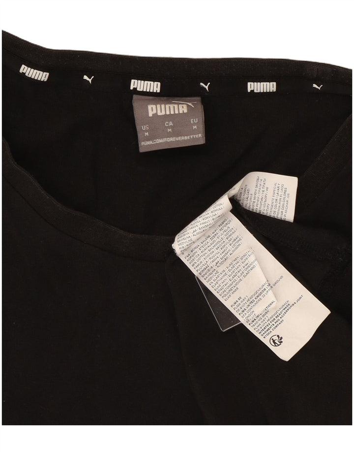 Męska koszulka Puma Top, średnia czarna, bawełniana