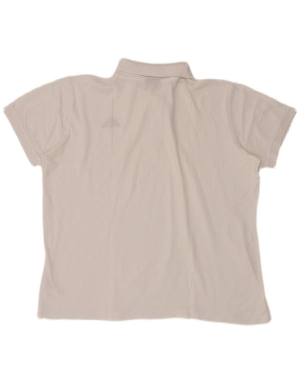 Męska koszulka polo KAPPA 2XL Biała bawełna