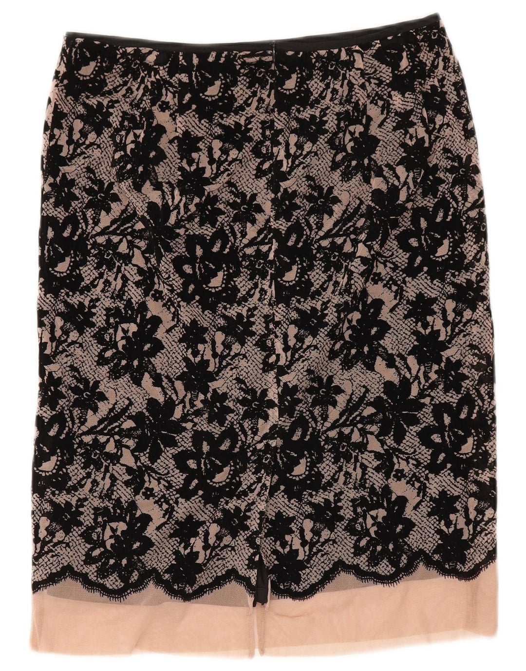 Damska spódnica midi Zara XS W30 Czarny kwiatowy poliester