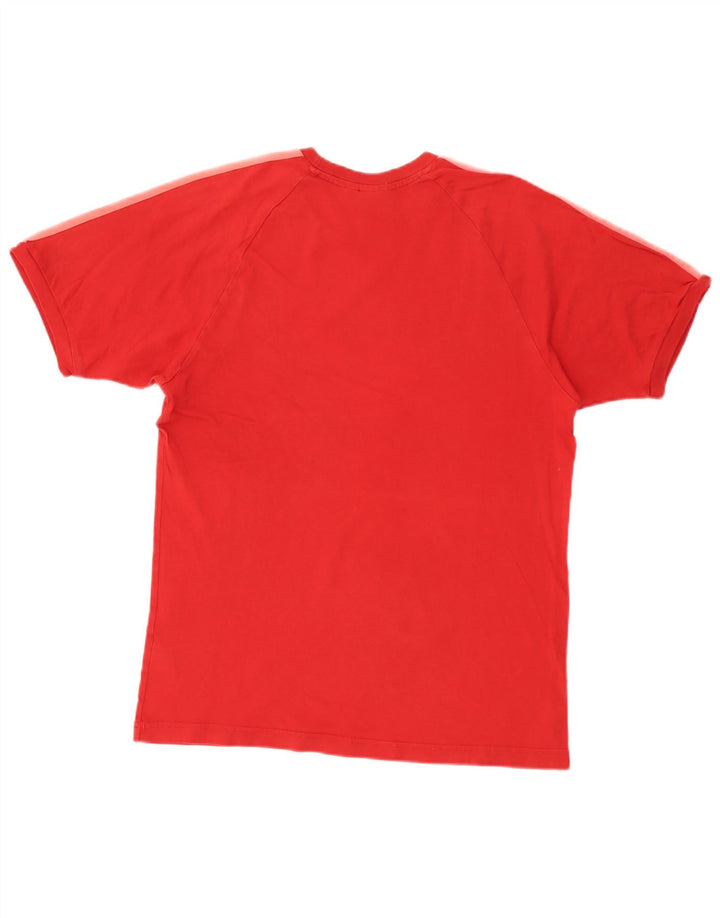 Adidas Męski T-shirt Top Średni Czerwony Bawełniany