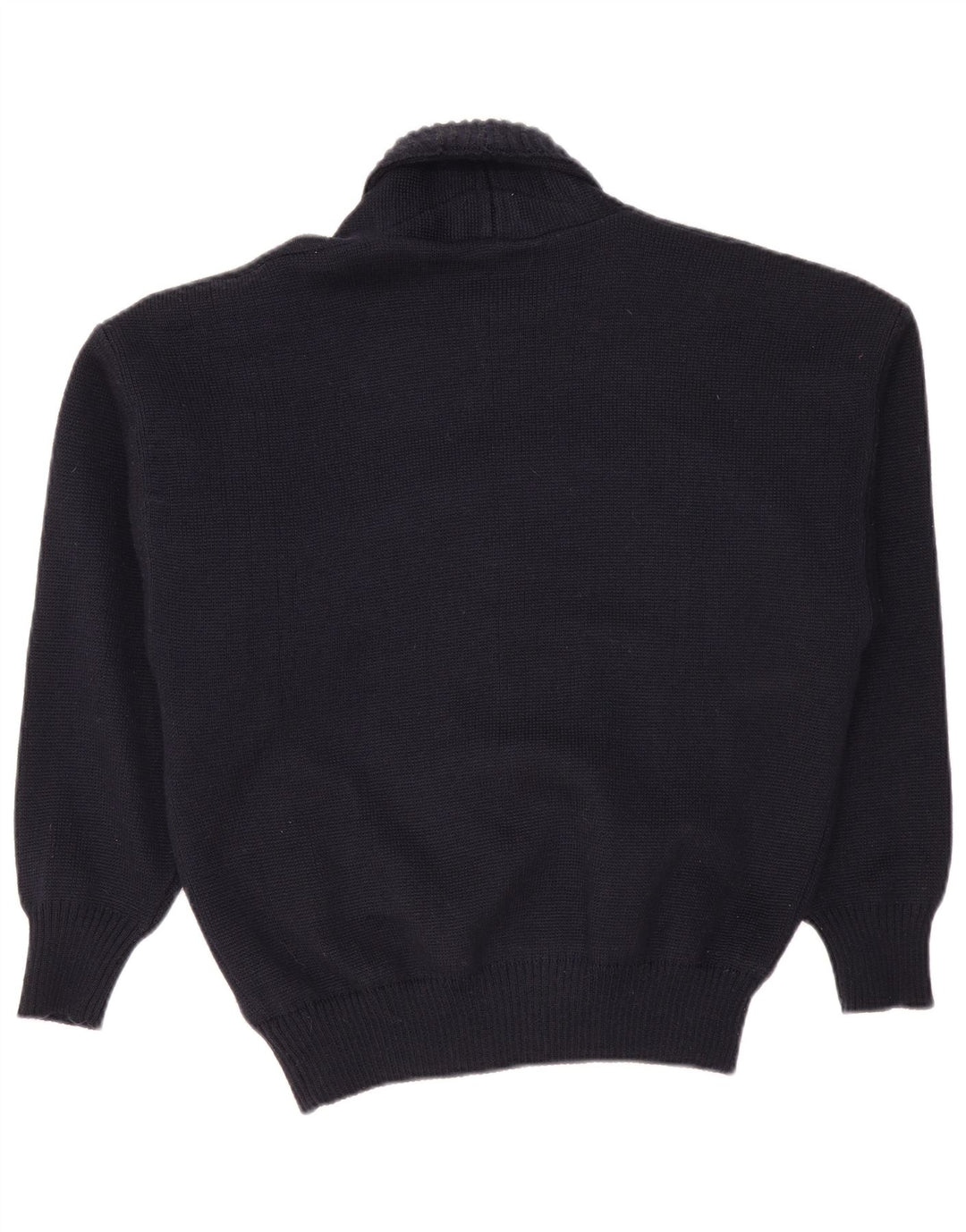 Męski sweter rozpinany VINTAGE IT 50 Średni granatowy wełniany