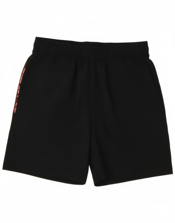 Chłopięce spodenki sportowe Under Armour z grafiką na 11-12 lat, duże, czarne, poliestrowe