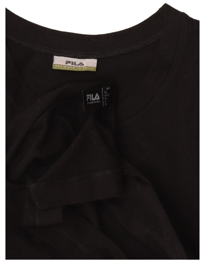 T-shirt męski Fila Top, średni czarny, bawełniany