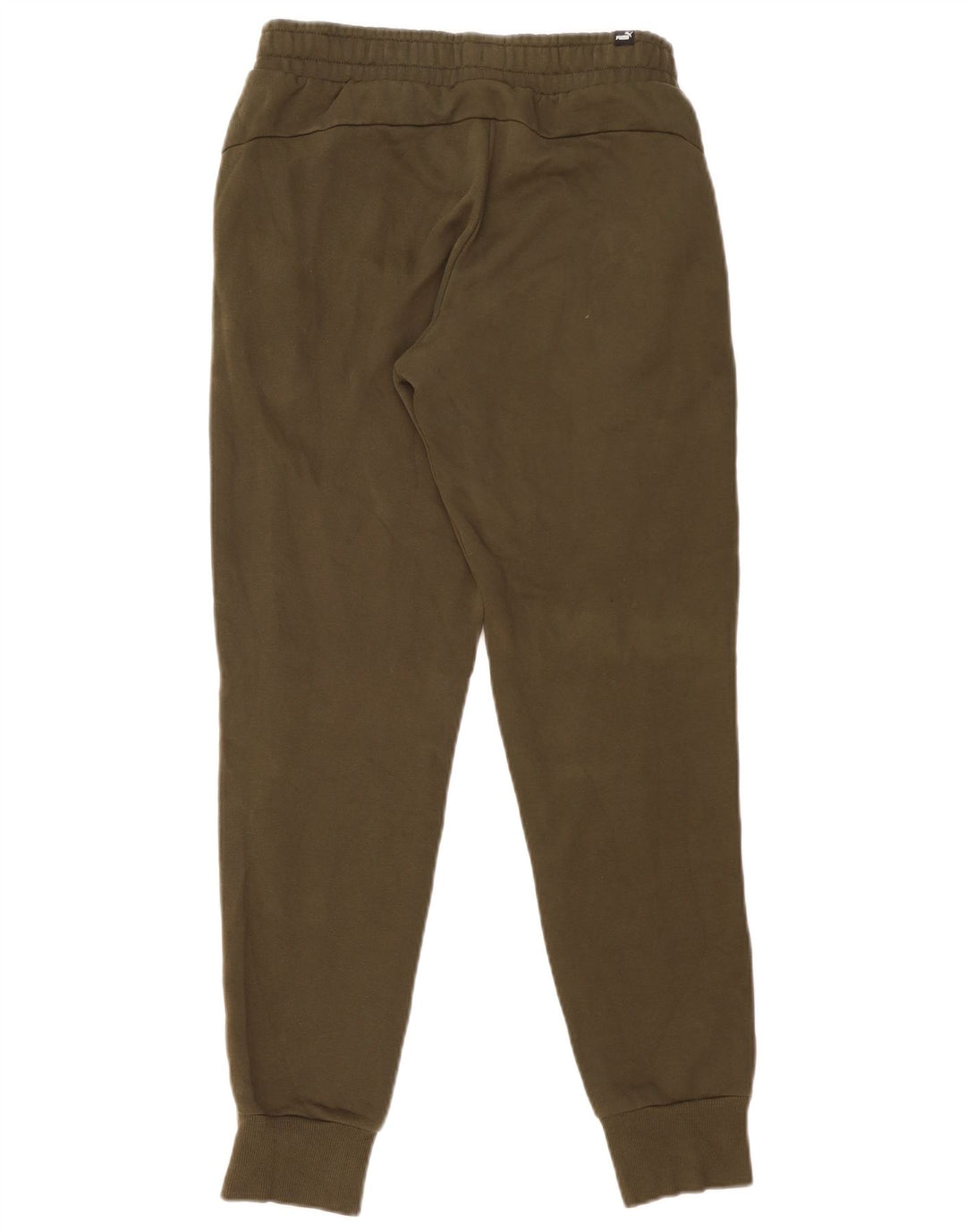 Męskie spodnie dresowe Puma, joggery, małe, bawełniane w kolorze khaki