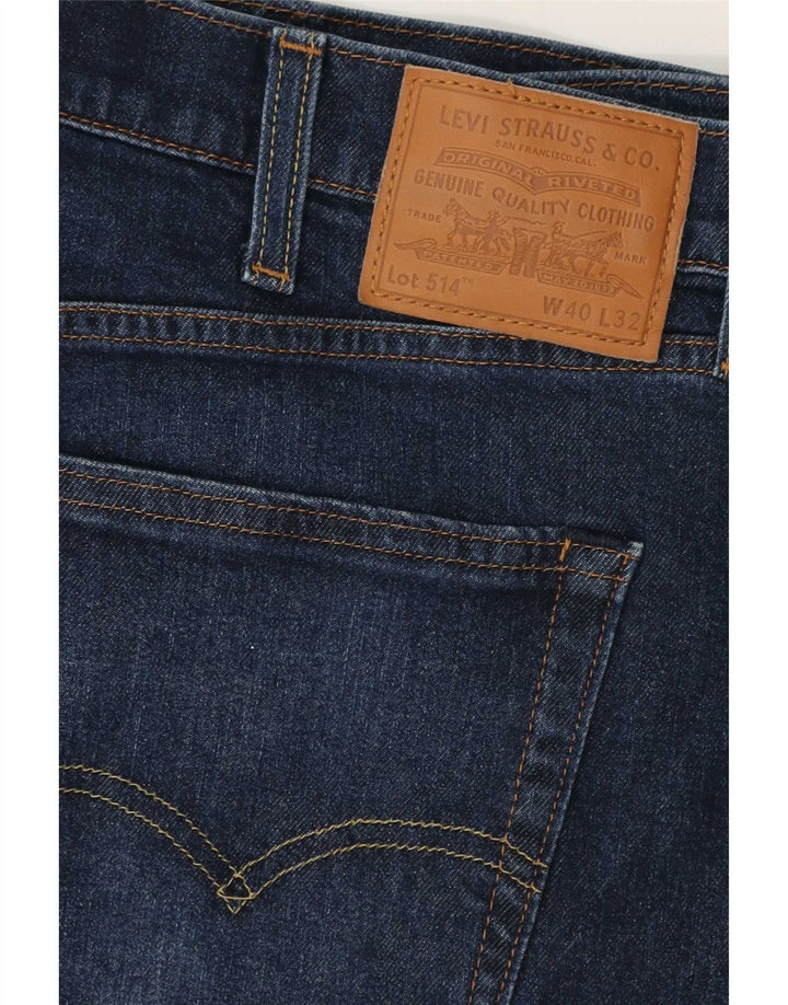 Męskie dżinsy Levi's 514 Straight W40 L30 Granatowa bawełna